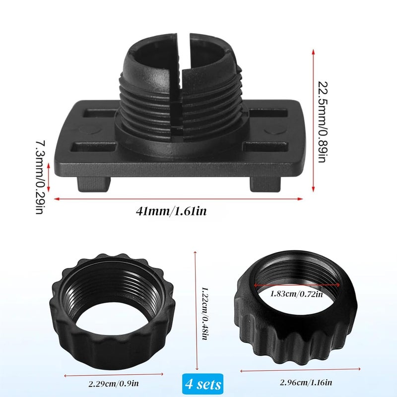 Epronic 4PCS Tightening Nut with 4 Button Lock Replacement 17mm Ball Joint Mount Socket for Carplay Screen Phone Holder Backup Camera Monitor GPS Car Auto Stereo - Image 3